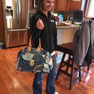 Louis Vuitton denim bag and wallet. 100% Authentic